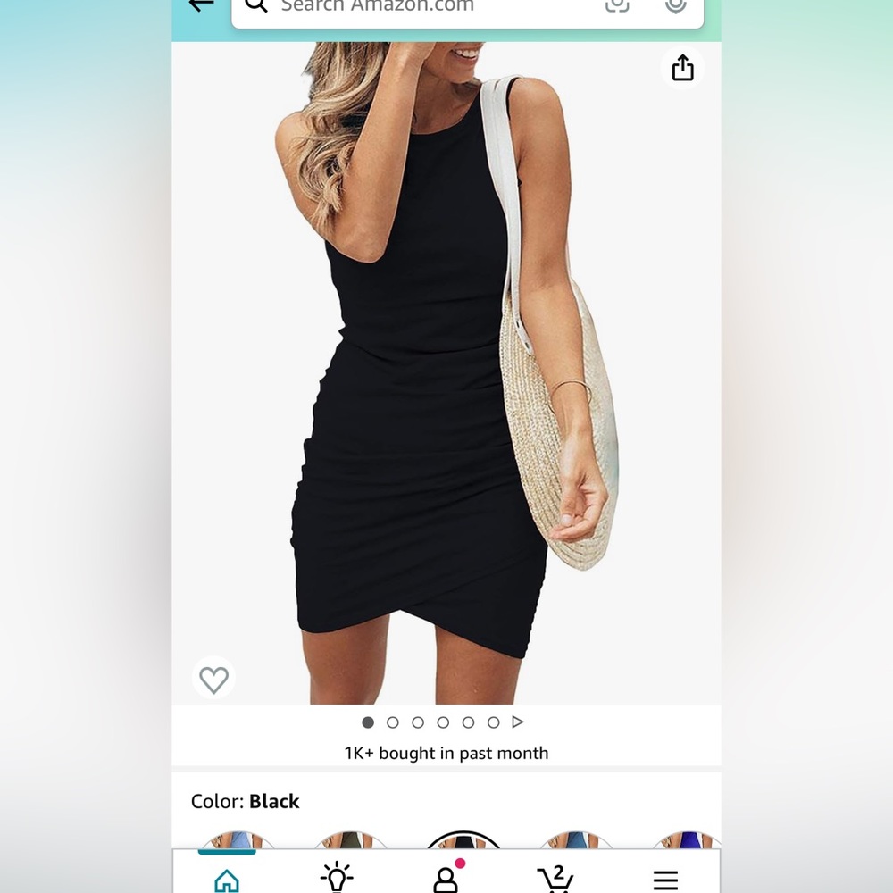 Black bodycon dress